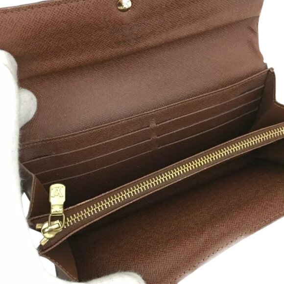 423160AO (G2) Louis Vuitton Wallet Long Portefeiulle Sarah Brown Monogram - Picture 6 of 9